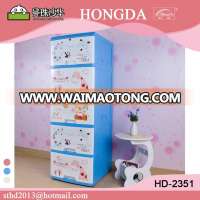 Plastic storage cabinet household baby clothes drawers with lock HD-2351