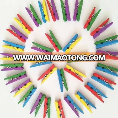 Wholesale Wooden Clothes Clips Mini Cloth Pin Wooden Pegs