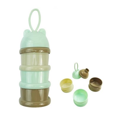 Hot Sale Portable Plastic Baby Milk Bottle Three-layers Food Container Powder Dispenser With Handle