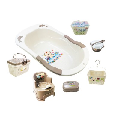 Baby Supplies Wholesale Infant Bathtub New Born Plastic Baby Bath Tub Set